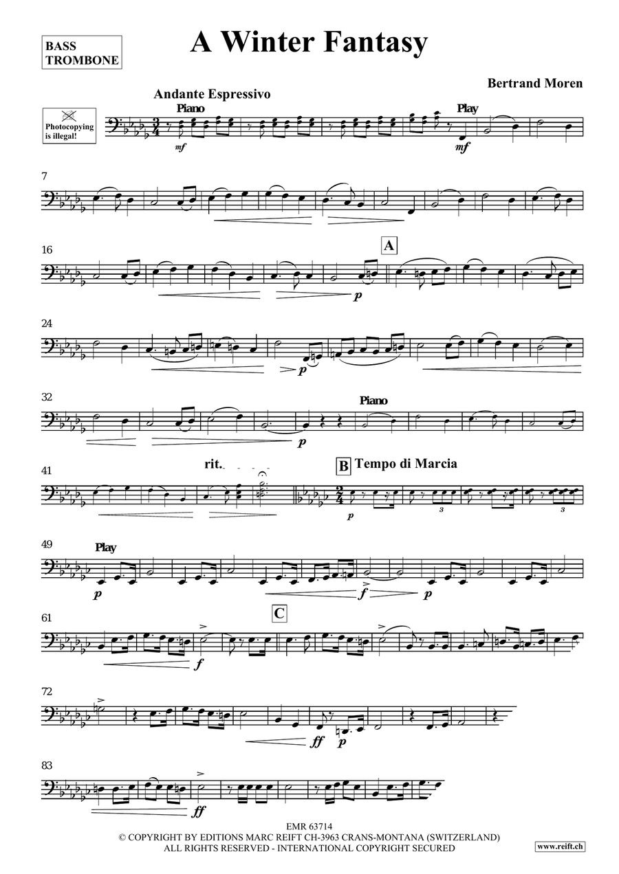 A Winter Fantasy A Winter Fantasy Bass Trombone scores gallery preview page 4