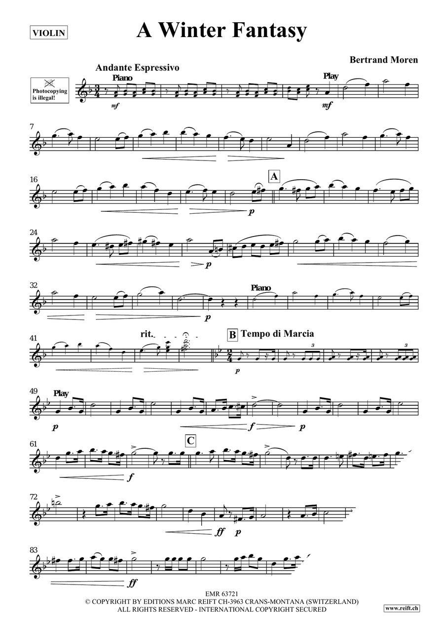 A Winter Fantasy A Winter Fantasy Violin Solo scores gallery preview page 4
