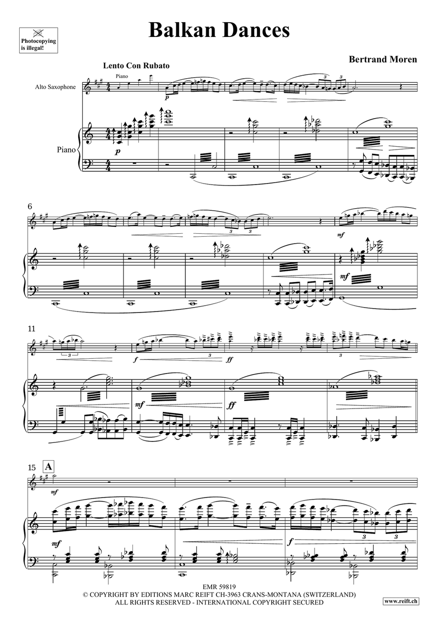 Balkan Dances Balkan Dances Alto Saxophone scores gallery preview page 5
