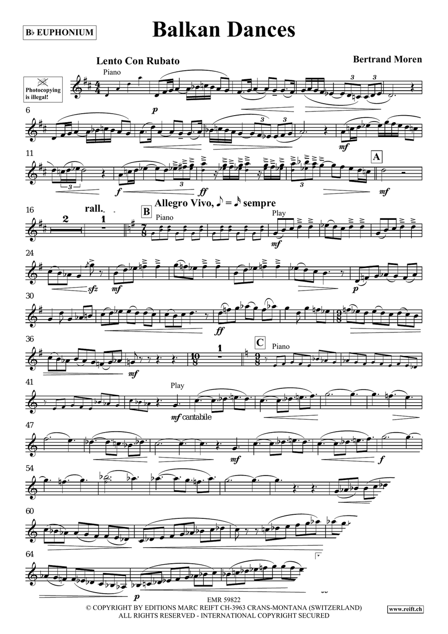 Balkan Dances Balkan Dances Euphonium scores gallery preview page 4