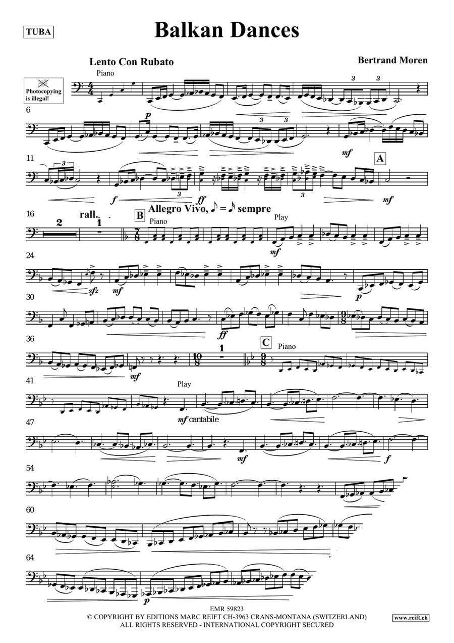 Balkan Dances Balkan Dances Tuba scores gallery preview page 4