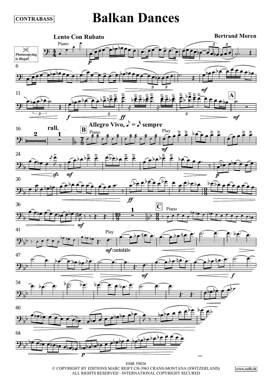 Balkan Dances Balkan Dances Double Bass scores gallery preview page 4