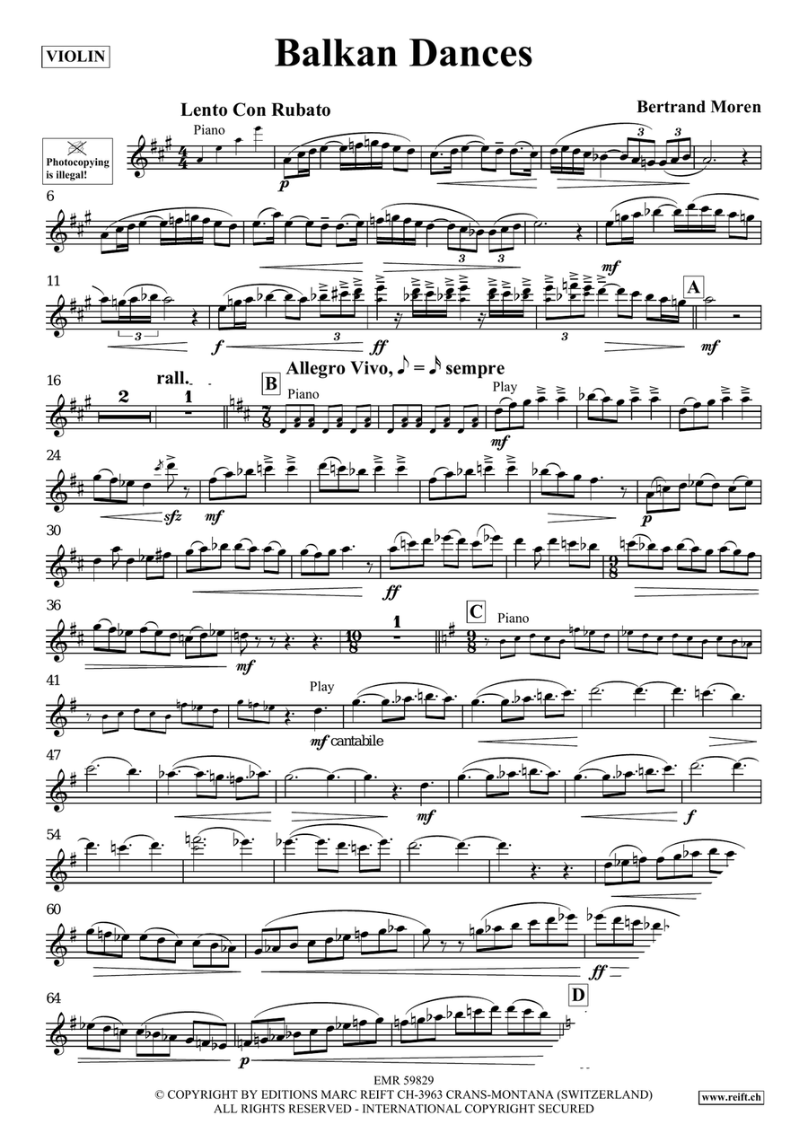 Balkan Dances Balkan Dances Violin Solo scores gallery preview page 4
