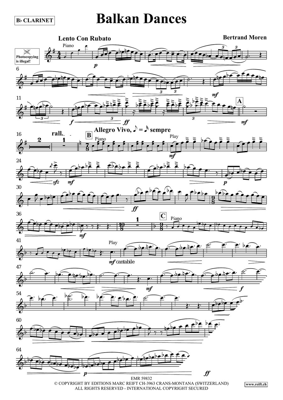 Balkan Dances Balkan Dances Clarinet Solo scores gallery preview page 4