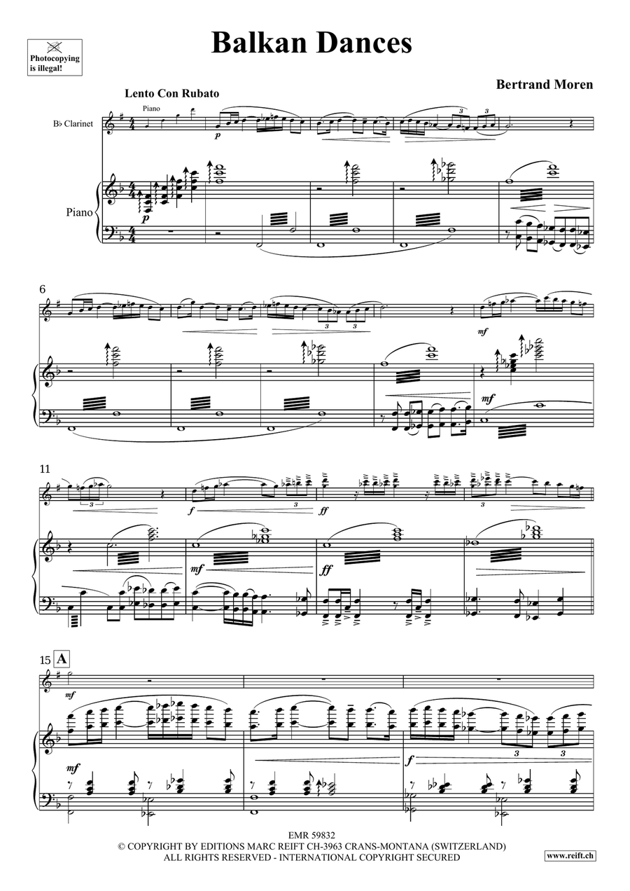 Balkan Dances Balkan Dances Clarinet Solo scores gallery preview page 5
