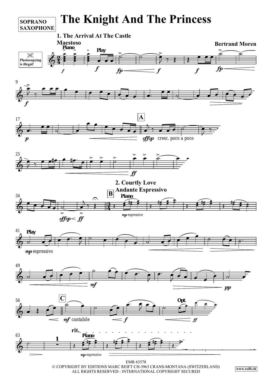 The Knight And The Princess Soprano Saxophone scores gallery preview page 4