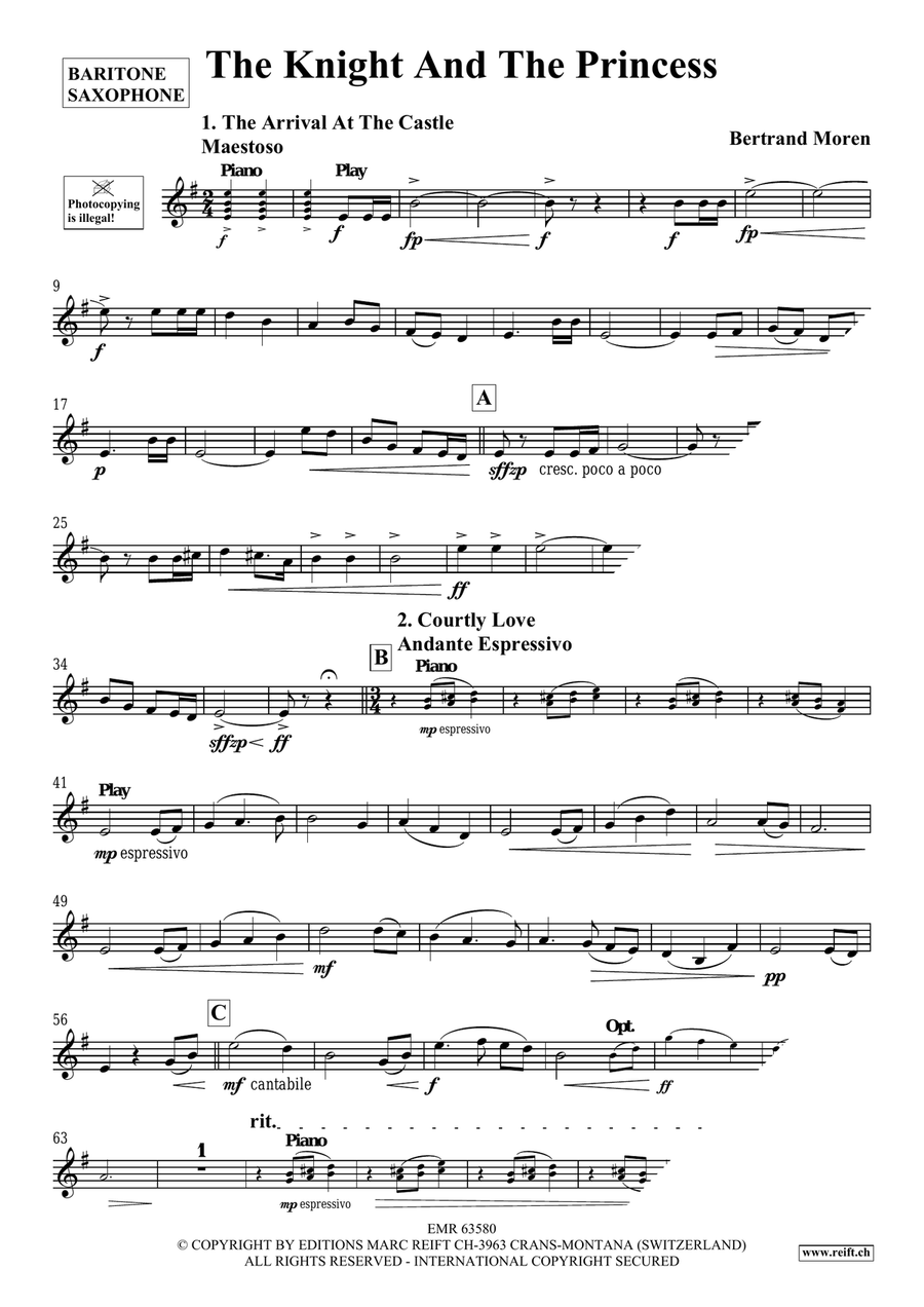 The Knight And The Princess Baritone Saxophone scores gallery preview page 4