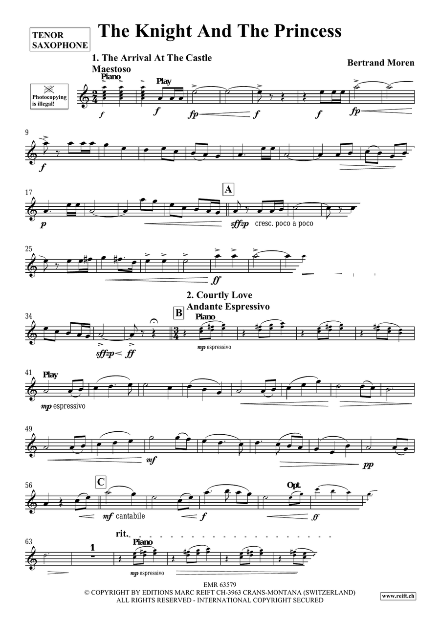 The Knight And The Princess Tenor Saxophone scores gallery preview page 4
