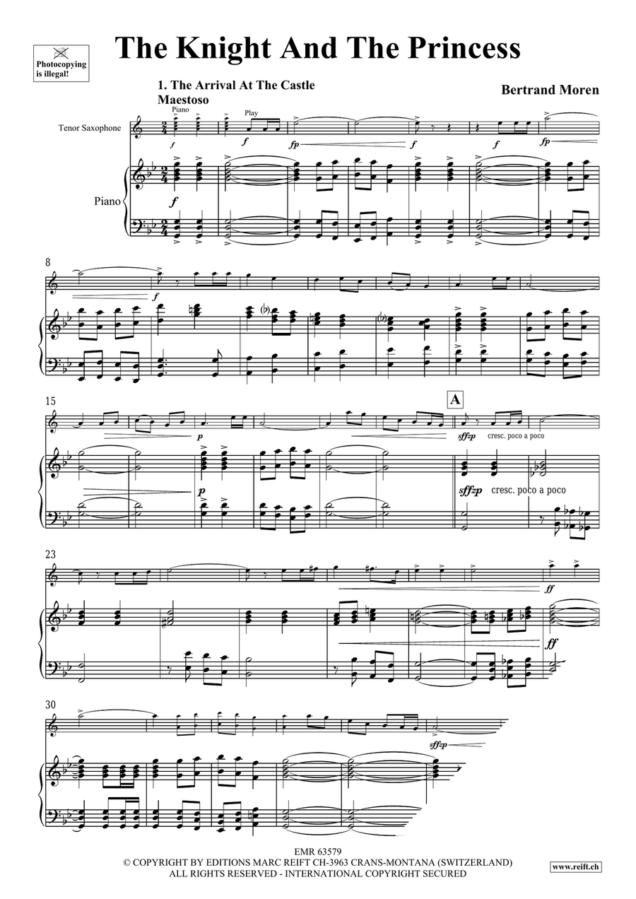 The Knight And The Princess Tenor Saxophone scores gallery preview page 5