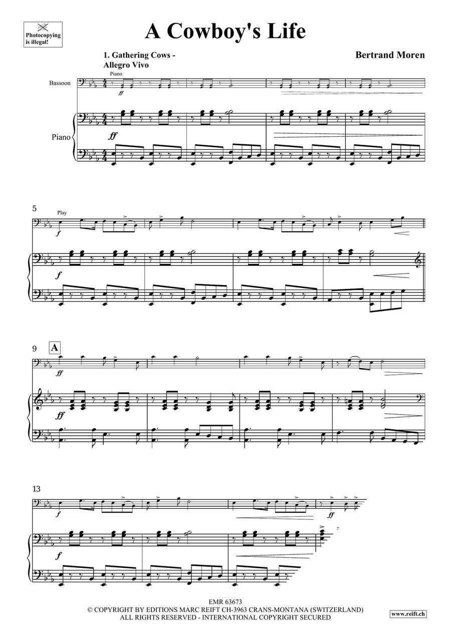 A Cowboy's Life A Cowboy's Life Bassoon Solo scores gallery preview page 5