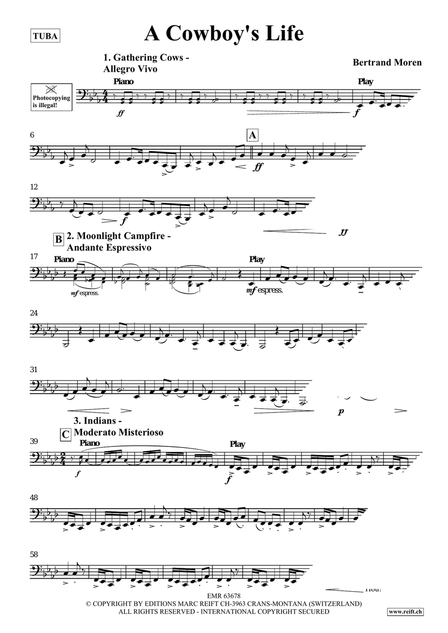 A Cowboy's Life A Cowboy's Life Tuba scores gallery preview page 4