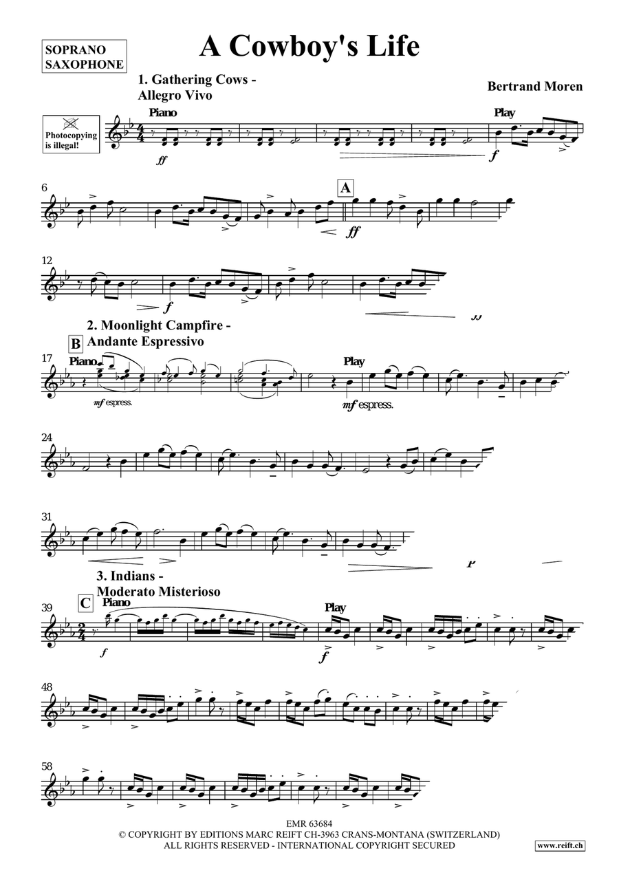 A Cowboy's Life A Cowboy's Life Soprano Saxophone scores gallery preview page 4
