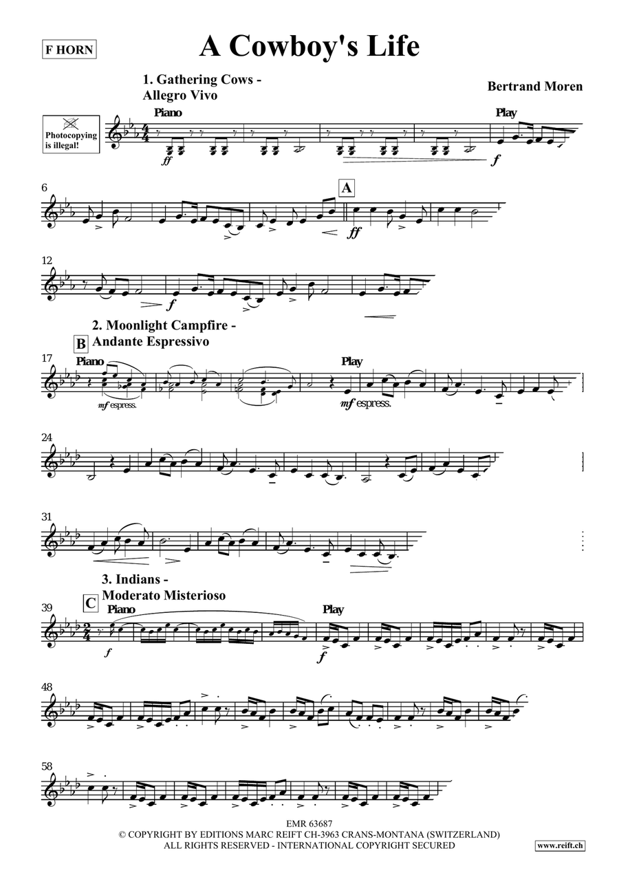 A Cowboy's Life A Cowboy's Life Horn scores gallery preview page 4