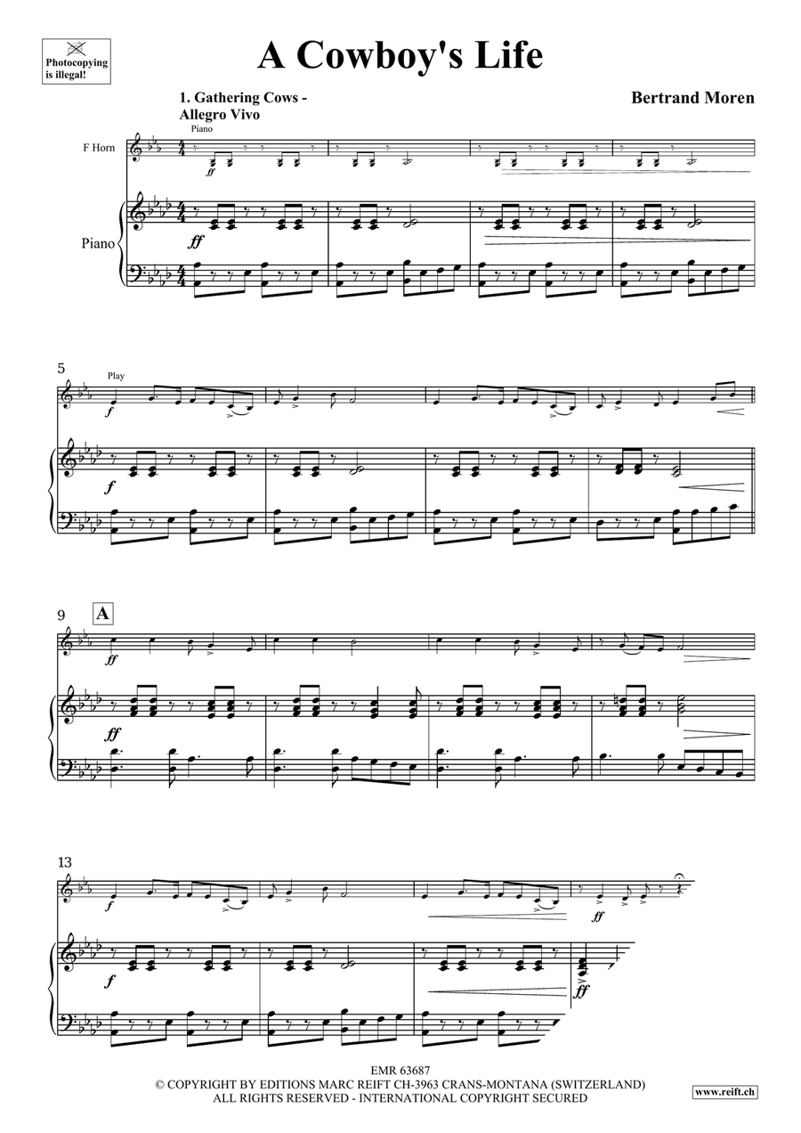 A Cowboy's Life A Cowboy's Life Horn scores gallery preview page 5