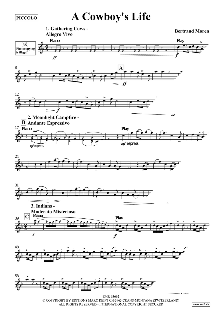 A Cowboy's Life A Cowboy's Life Piccolo scores gallery preview page 4