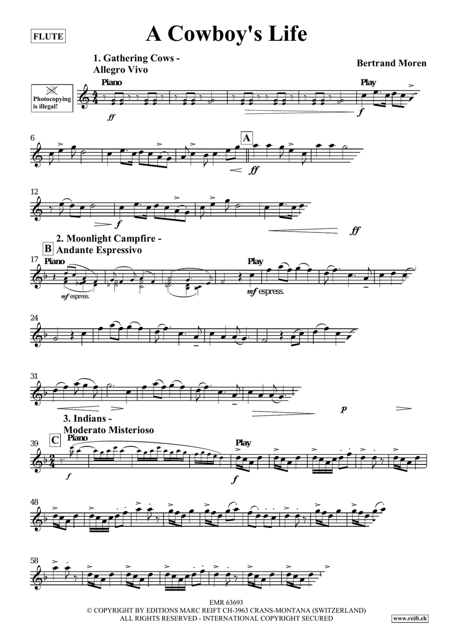 A Cowboy's Life A Cowboy's Life Flute Solo scores gallery preview page 4