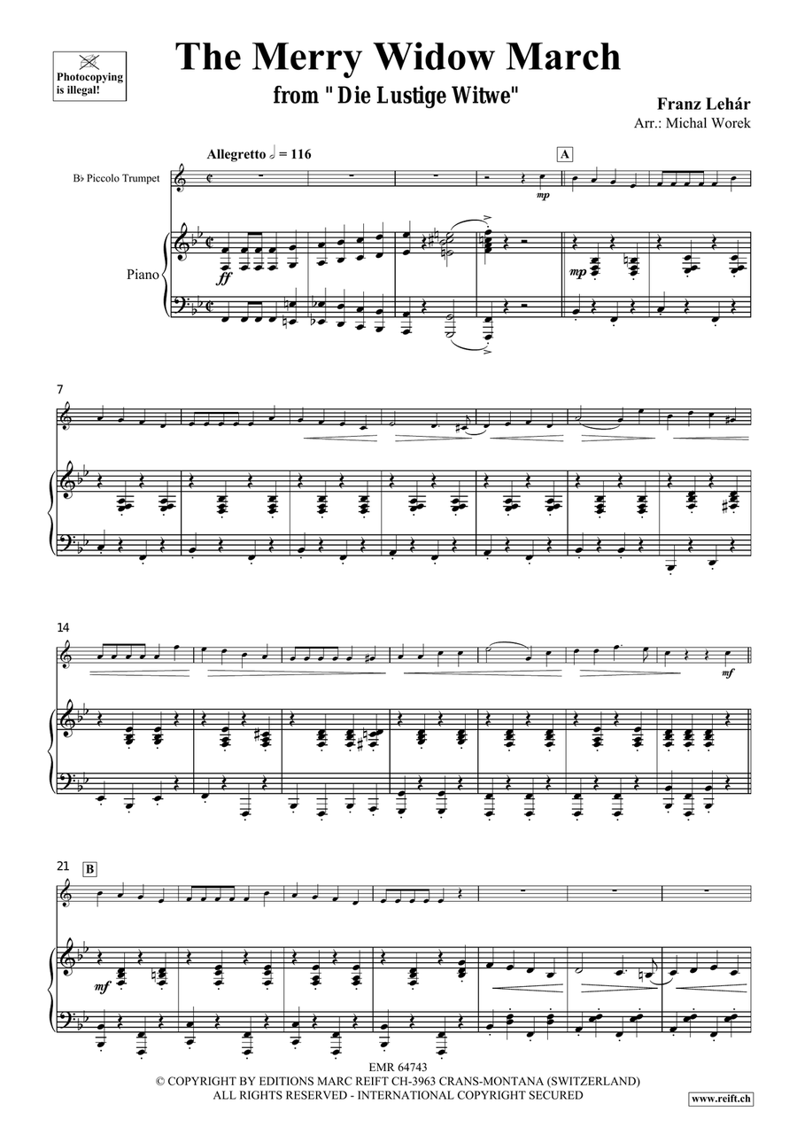 The Merry Widow March The Merry Widow March Piccolo Trumpet scores gallery preview page 4