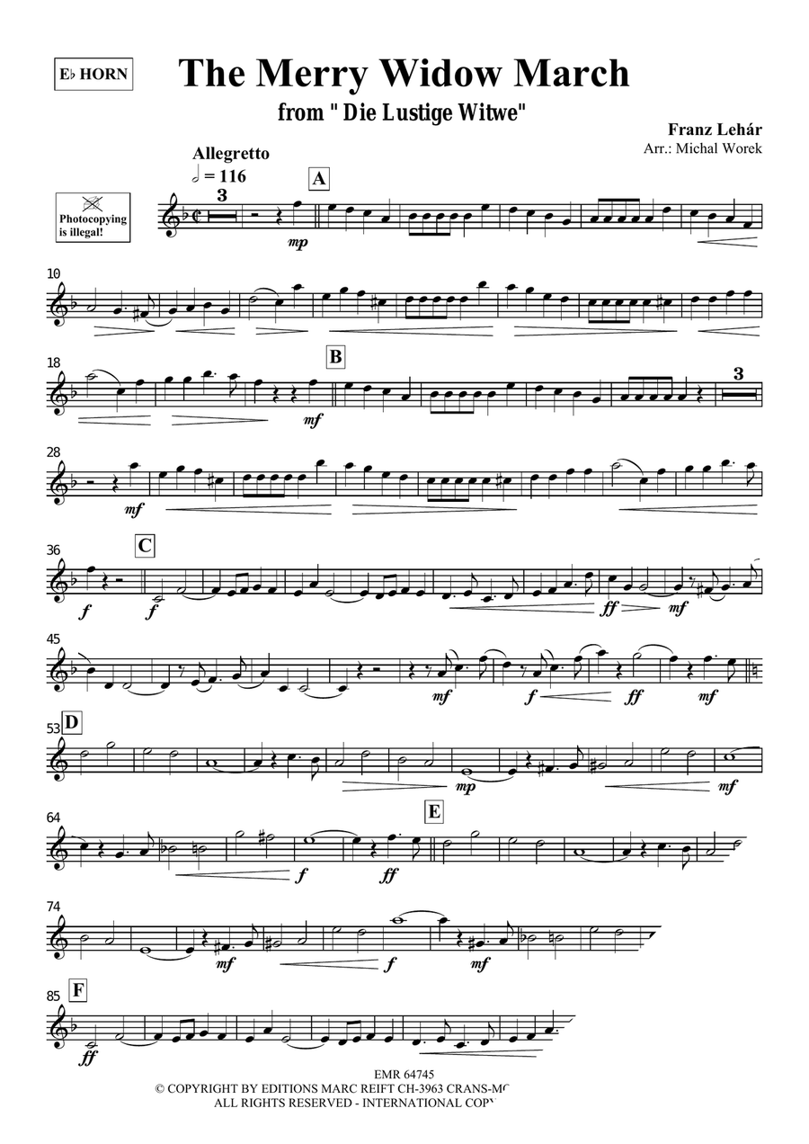 The Merry Widow March The Merry Widow March Horn scores gallery preview page 3