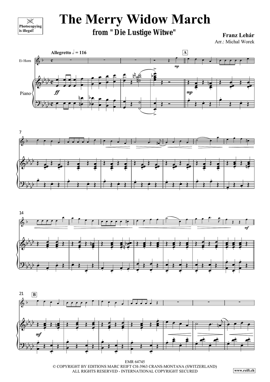 The Merry Widow March The Merry Widow March Horn scores gallery preview page 4