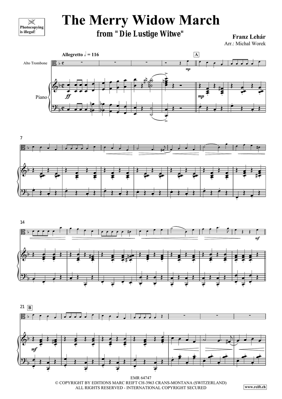 The Merry Widow March The Merry Widow March Piano Accompaniment scores gallery preview page 4