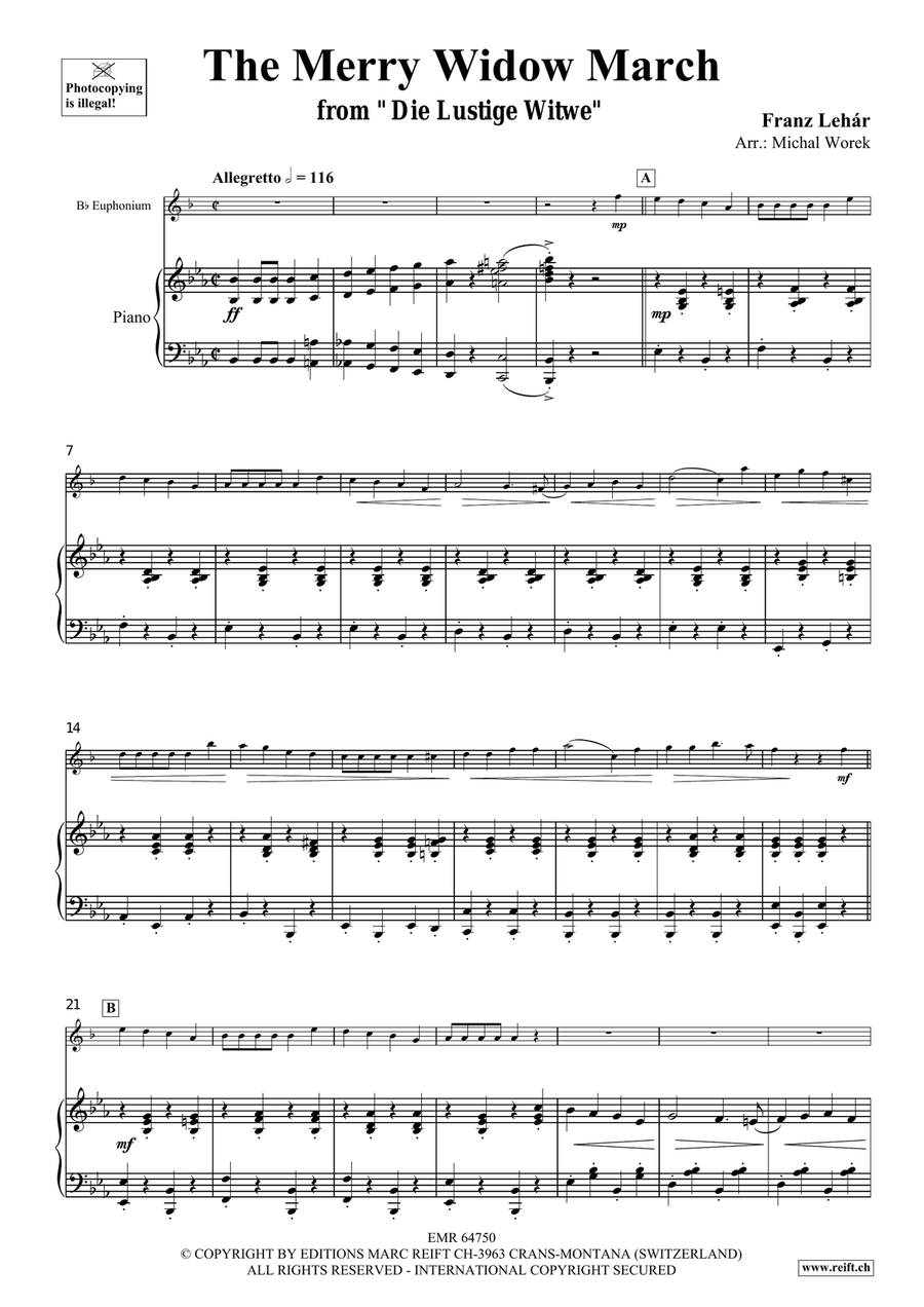 The Merry Widow March The Merry Widow March Euphonium scores gallery preview page 4