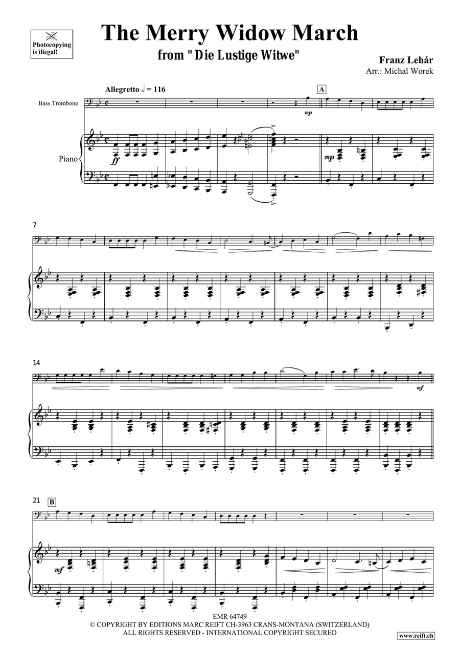 The Merry Widow March The Merry Widow March Bass Trombone scores gallery preview page 4
