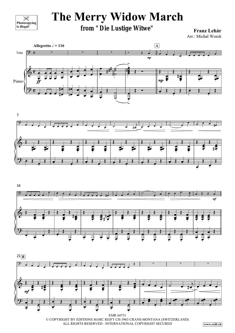 The Merry Widow March The Merry Widow March Tuba scores gallery preview page 4