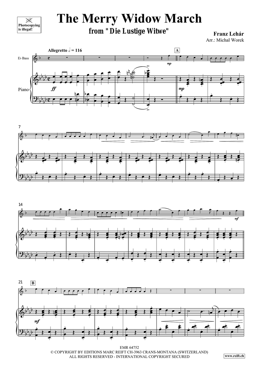 The Merry Widow March The Merry Widow March Voice Solo scores gallery preview page 4