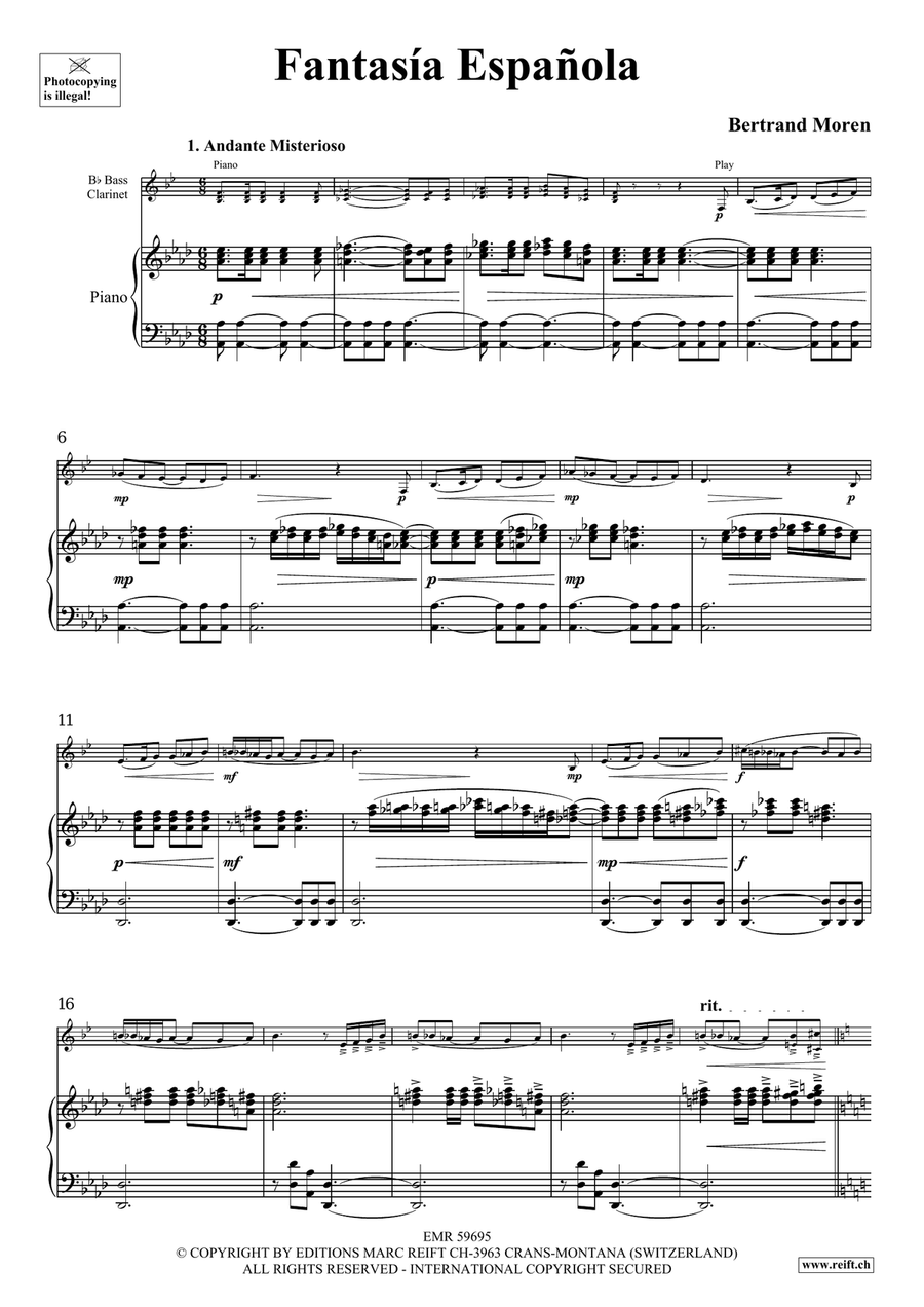 Fantasia Espanola Fantasia Espanola Bass Clarinet scores gallery preview page 5
