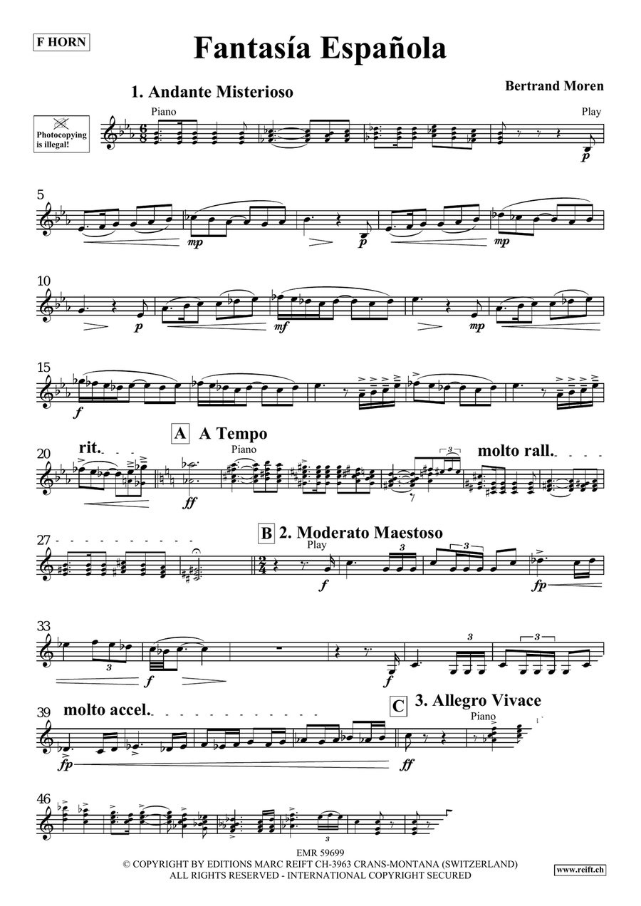 Fantasia Espanola Fantasia Espanola Horn scores gallery preview page 4