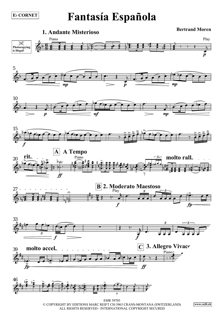 Fantasia Espanola Fantasia Espanola Cornet scores gallery preview page 4