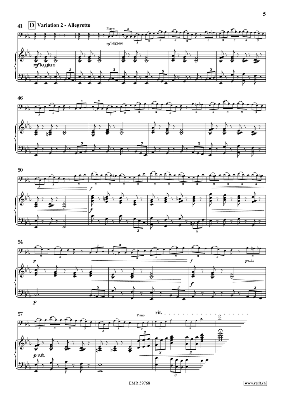 Variations on The Foggy Dew Bassoon Solo scores gallery preview page 7