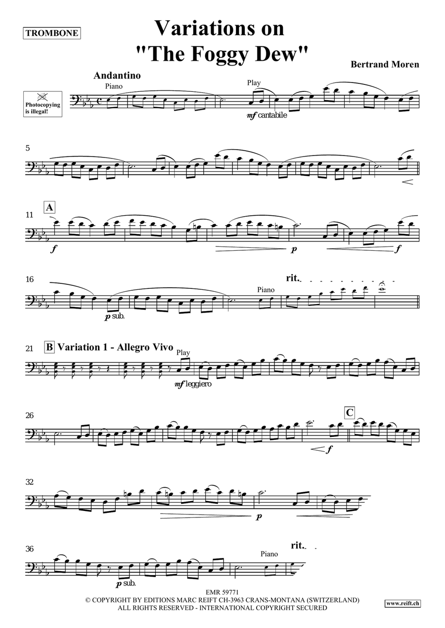 Variations on The Foggy Dew Piano Accompaniment scores gallery preview page 4