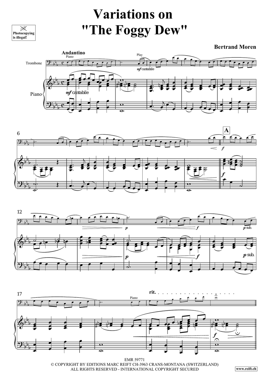 Variations on The Foggy Dew Piano Accompaniment scores gallery preview page 5