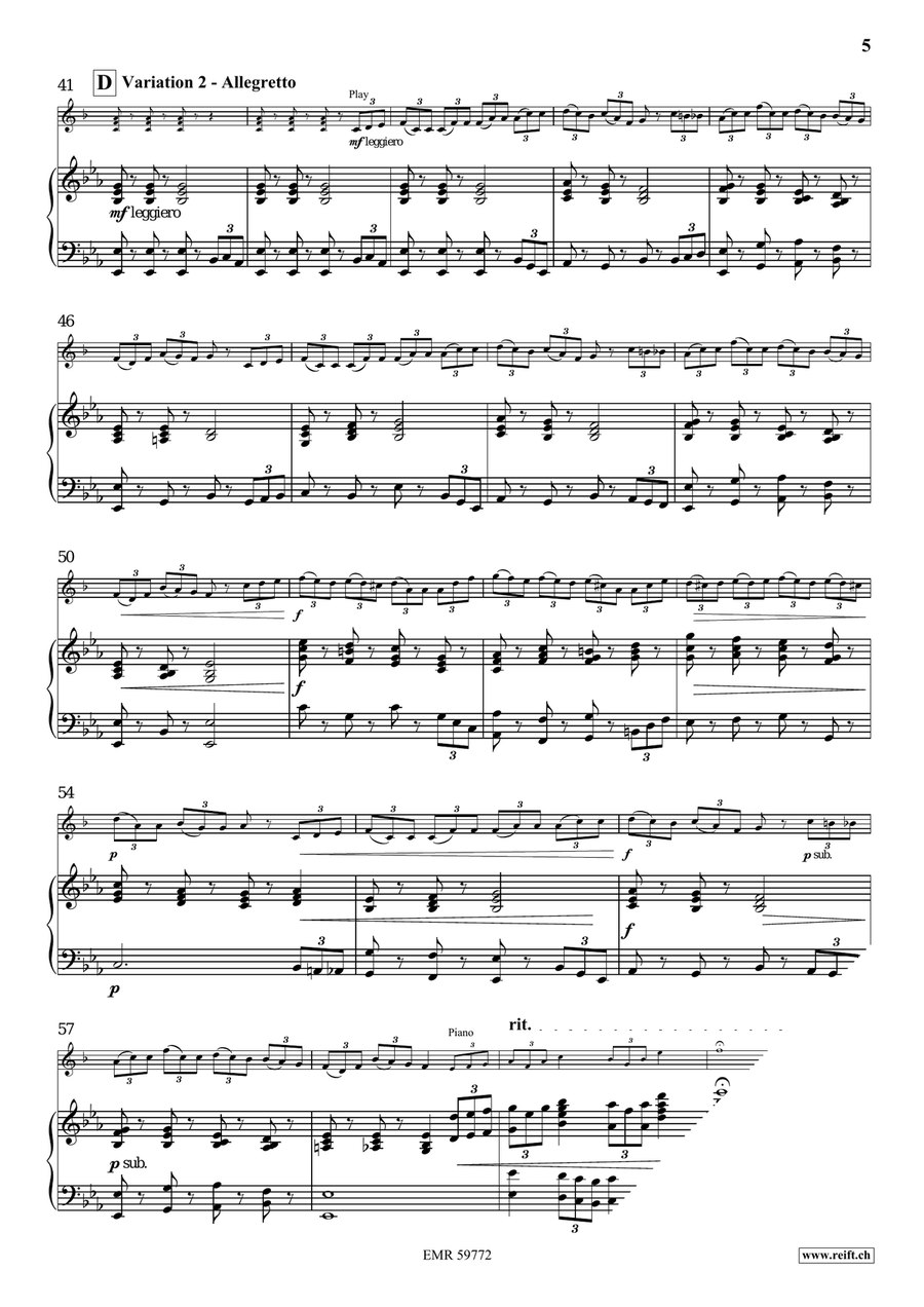 Variations on The Foggy Dew Euphonium scores gallery preview page 7