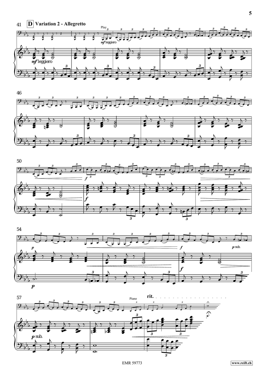 Variations on The Foggy Dew Tuba scores gallery preview page 7