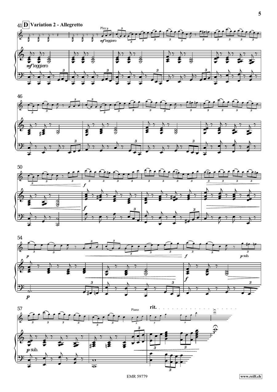Variations on The Foggy Dew Violin Solo scores gallery preview page 7