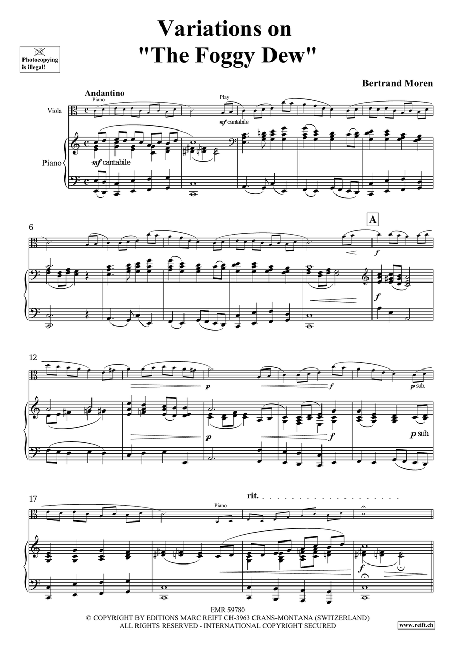 Variations on The Foggy Dew Piano Accompaniment scores gallery preview page 5