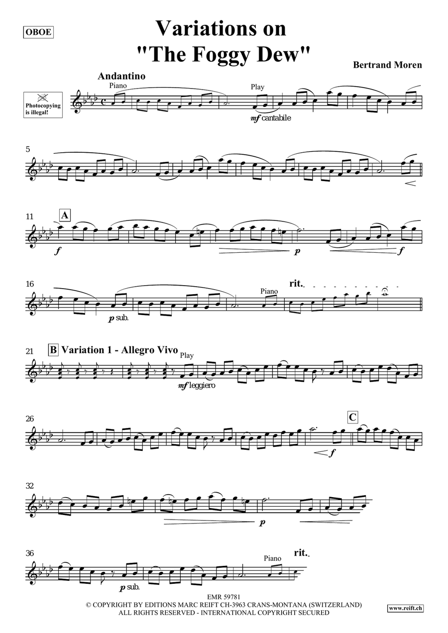 Variations on The Foggy Dew Piano Accompaniment scores gallery preview page 4