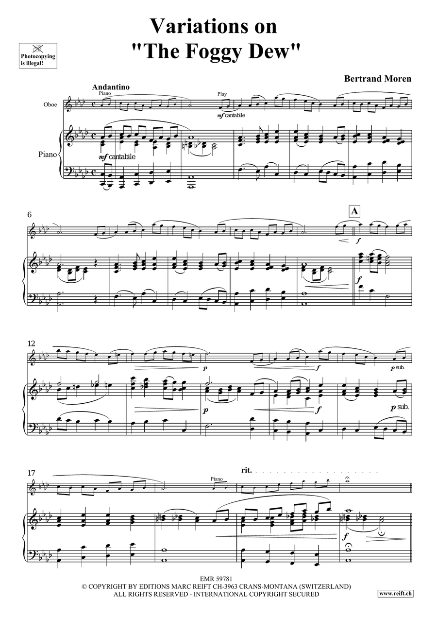 Variations on The Foggy Dew Piano Accompaniment scores gallery preview page 5