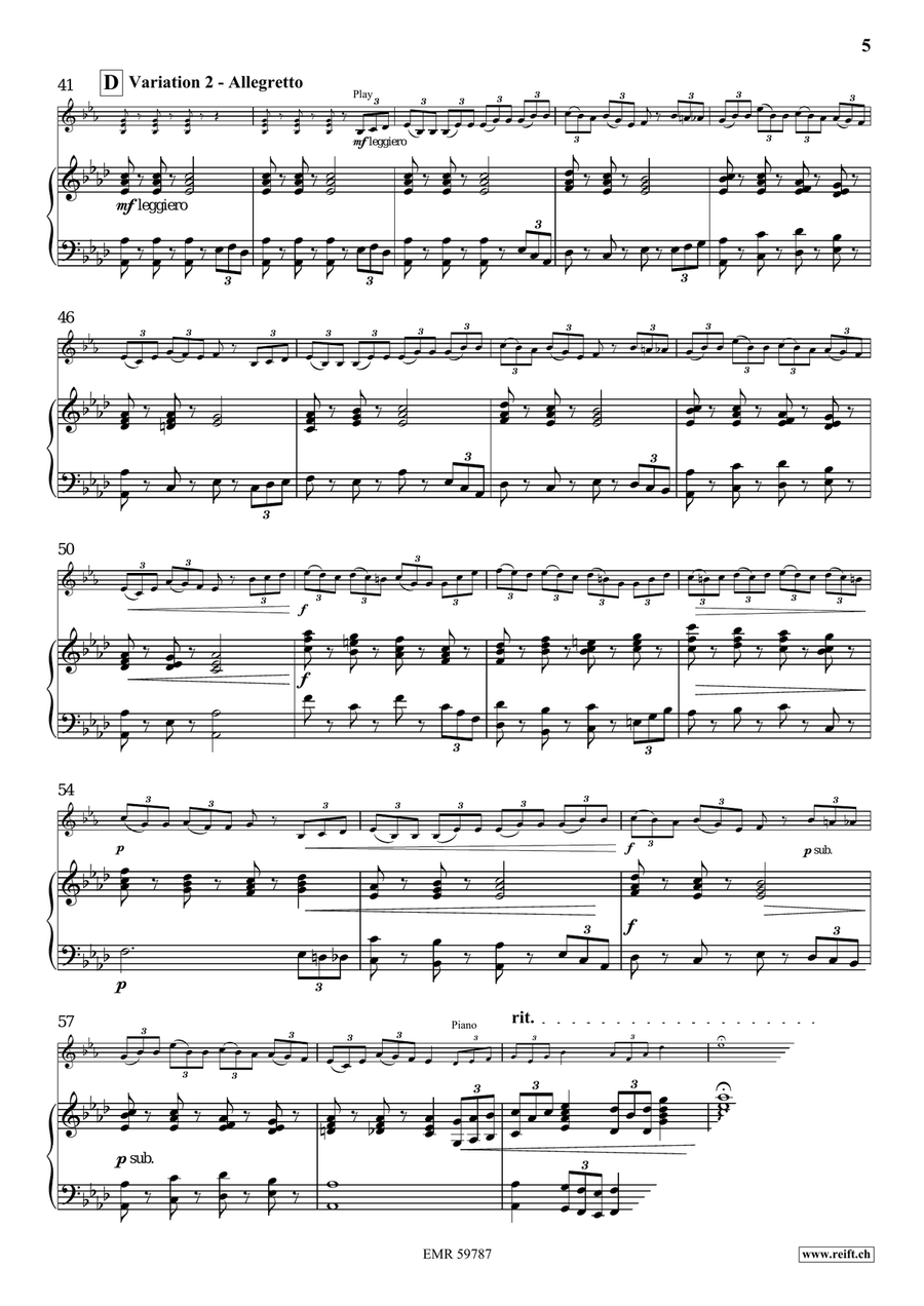 Variations on The Foggy Dew Horn scores gallery preview page 7