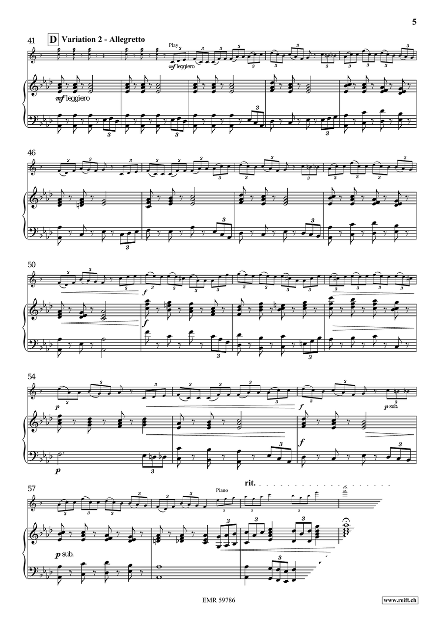 Variations on The Foggy Dew Baritone Saxophone scores gallery preview page 7