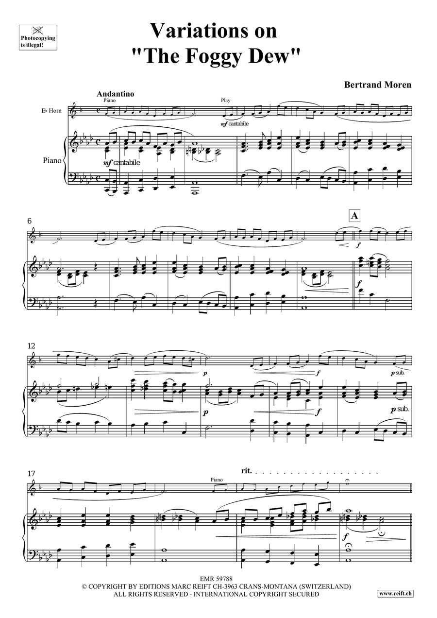 Variations on The Foggy Dew Horn scores gallery preview page 5