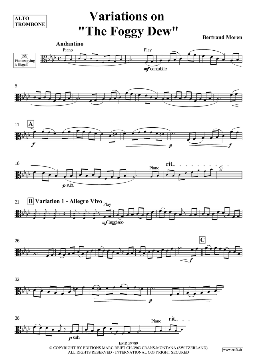 Variations on The Foggy Dew Piano Accompaniment scores gallery preview page 4