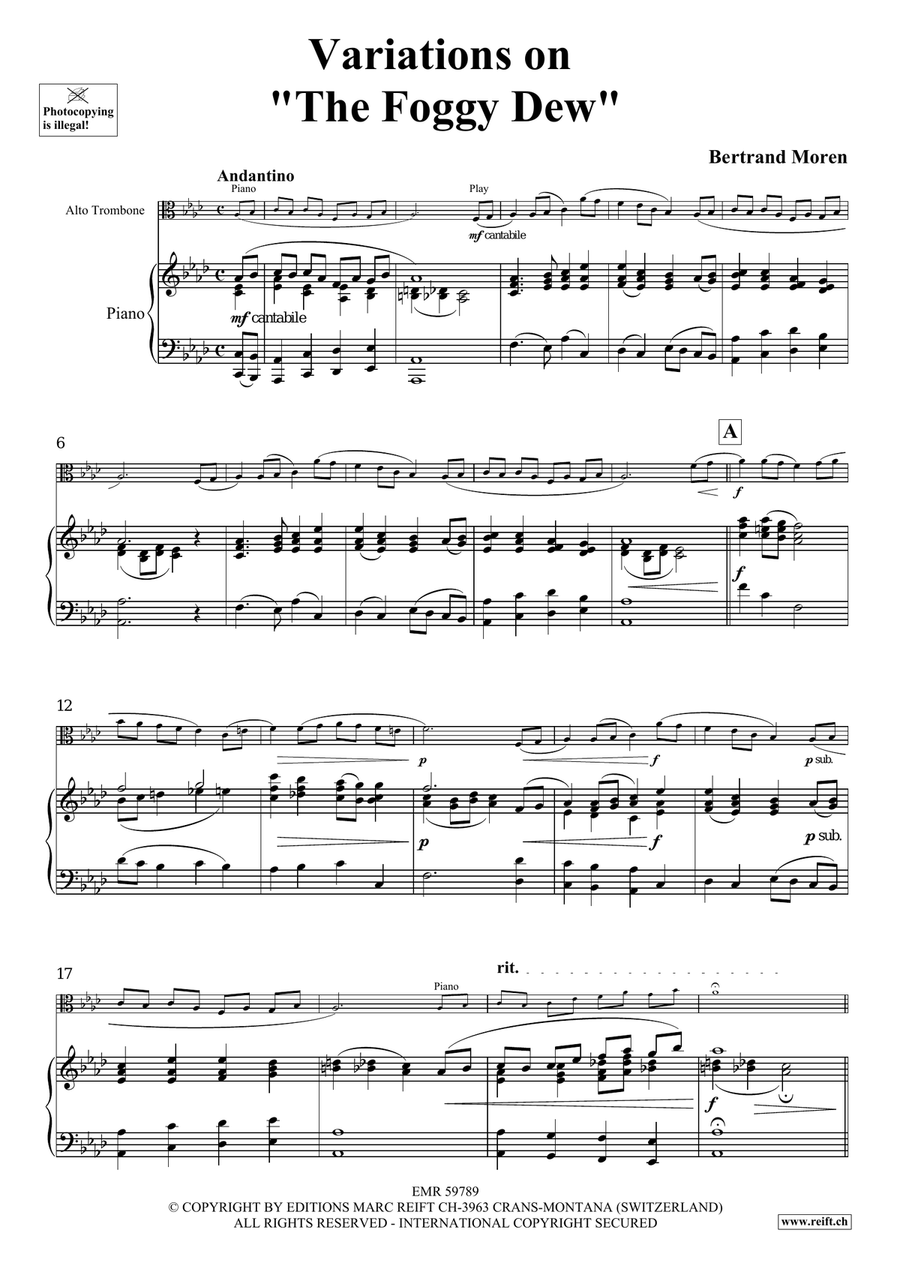 Variations on The Foggy Dew Piano Accompaniment scores gallery preview page 5