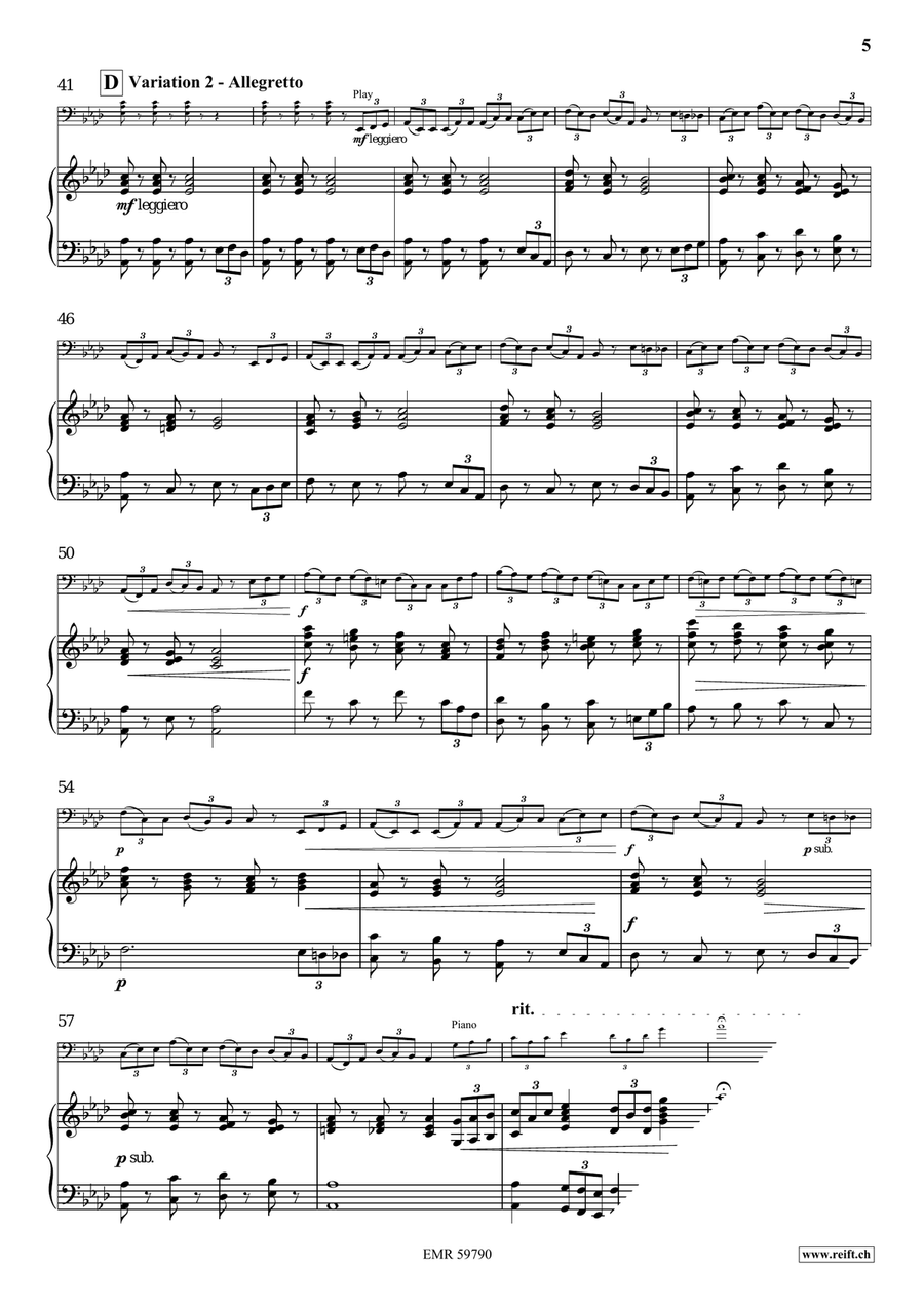 Variations on The Foggy Dew Bass Trombone scores gallery preview page 7