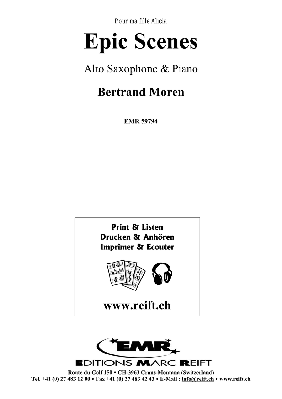 Epic Scenes by Bertrand Moren Alto Saxophone - Sheet Music page 2