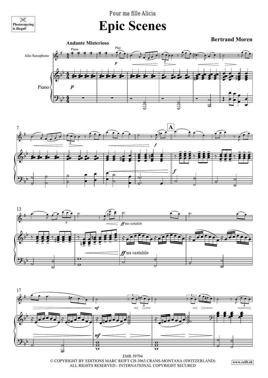 Epic Scenes by Bertrand Moren Alto Saxophone - Sheet Music page 5