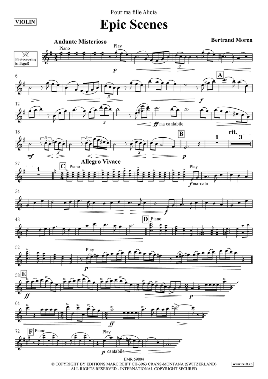 Epic Scenes Epic Scenes Violin Solo scores gallery preview page 4