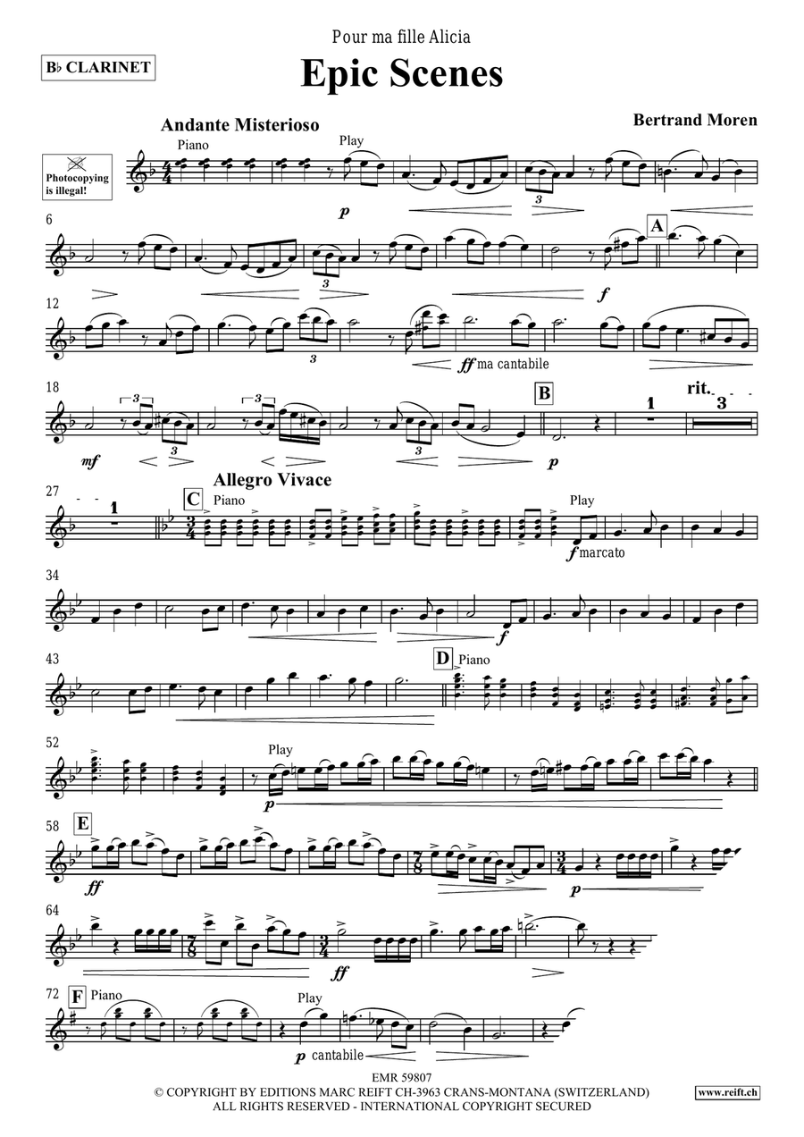 Epic Scenes Epic Scenes Clarinet Solo scores gallery preview page 4